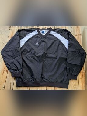 vintage '90s Adidas TEAM pullover windbreaker  men's Size XL